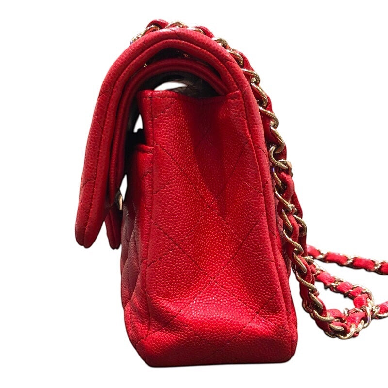 シャネル CHANEL マトラッセ23 A01113 レッド ゴールド金具 キャビアスキン レディース ショルダーバッグ