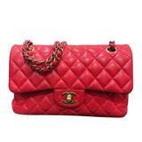 シャネル CHANEL マトラッセ23 A01113 レッド ゴールド金具 キャビアスキン レディース ショルダーバッグ