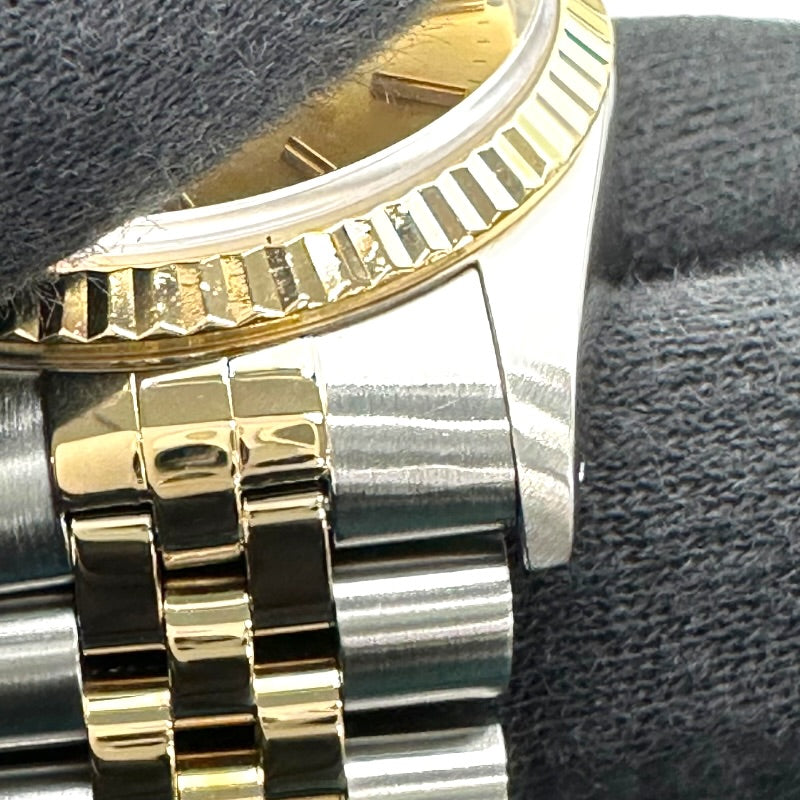 ロレックス ROLEX デイトジャスト 16233 シャンパン K18/ステンレス