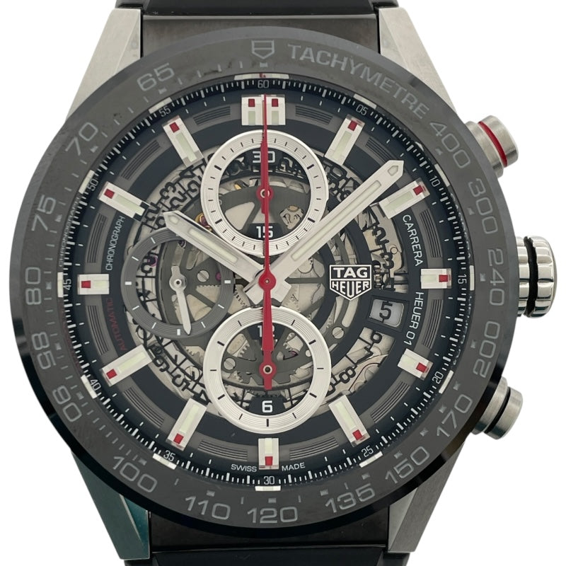 タグ・ホイヤー TAG HEUER カレラ キャリバー ホイヤー01 CAR201V.FT6046 ブラック セラミック/SS 自動巻き メンズ 腕時計