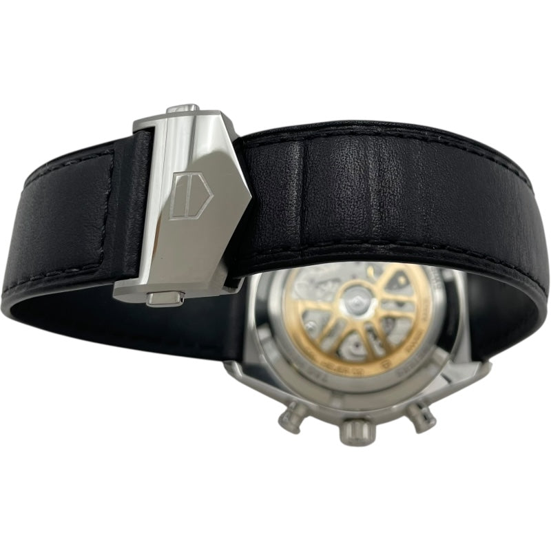 タグ・ホイヤー TAG HEUER カレラ キャリバーホイヤー02 クロノグラフ CBN201C ブラック SS 自動巻き メンズ 腕時計