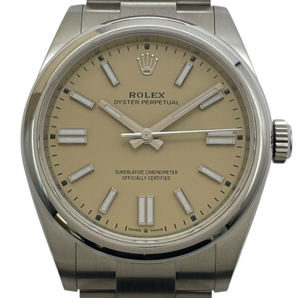 ロレックス ROLEX オイスターパーペチュアル41 134300 ベージュ SS