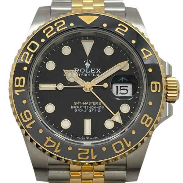 ロレックス ROLEX GMTマスター2 126713GRNR ブラック K18/SS 自動巻き メンズ 腕時計