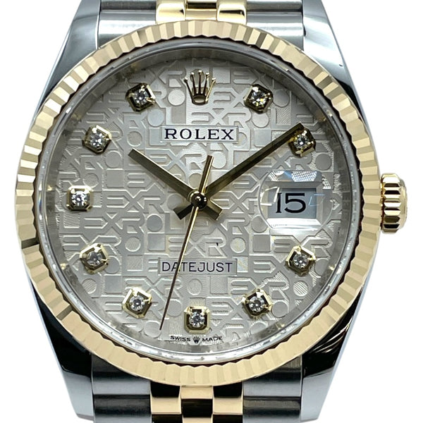 ロレックス ROLEX デイトジャスト36 ホリコン 126233G シルバー K18/SS 自動巻き メンズ 腕時計