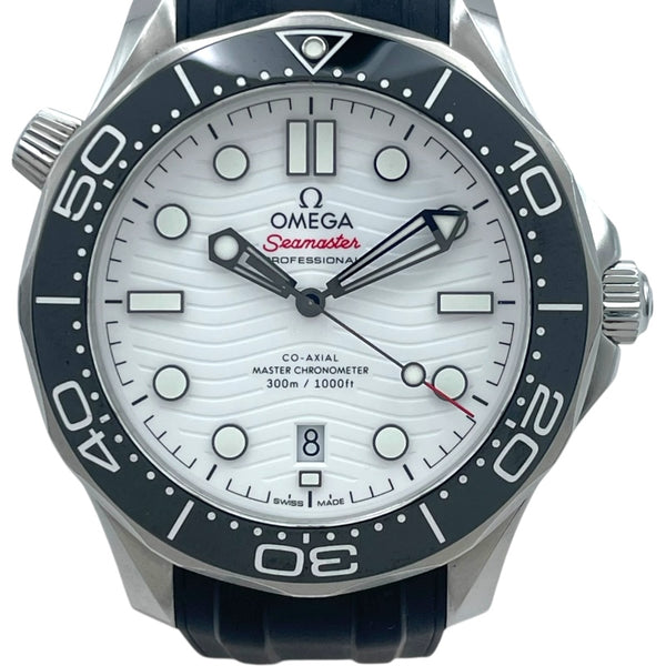 オメガ OMEGA シーマスター ダイバー300M コーアクシャル マスタークロノメーター 210.32.42.20.04.001 ホワイト SS 自動巻き メンズ 腕時計