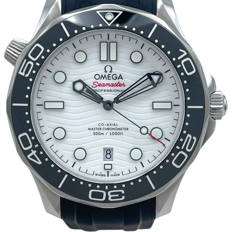 オメガ OMEGA シーマスター ダイバー300M コーアクシャル マスタークロノメーター 210.32.42.20.04.001 ホワイト SS 自動巻き メンズ 腕時計