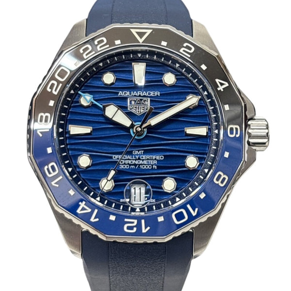 タグ・ホイヤー TAG HEUER アクアレーサー プロフェッショナル 300GMT WBP5114.FT6259 ブルー　ブラック ステンレススチール SS メンズ 腕時計