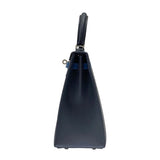 エルメス HERMES ケリー25 トリコロール 外縫い W刻 シルバー金具 エプソン レディース ハンドバッグ ショルダーバッグ