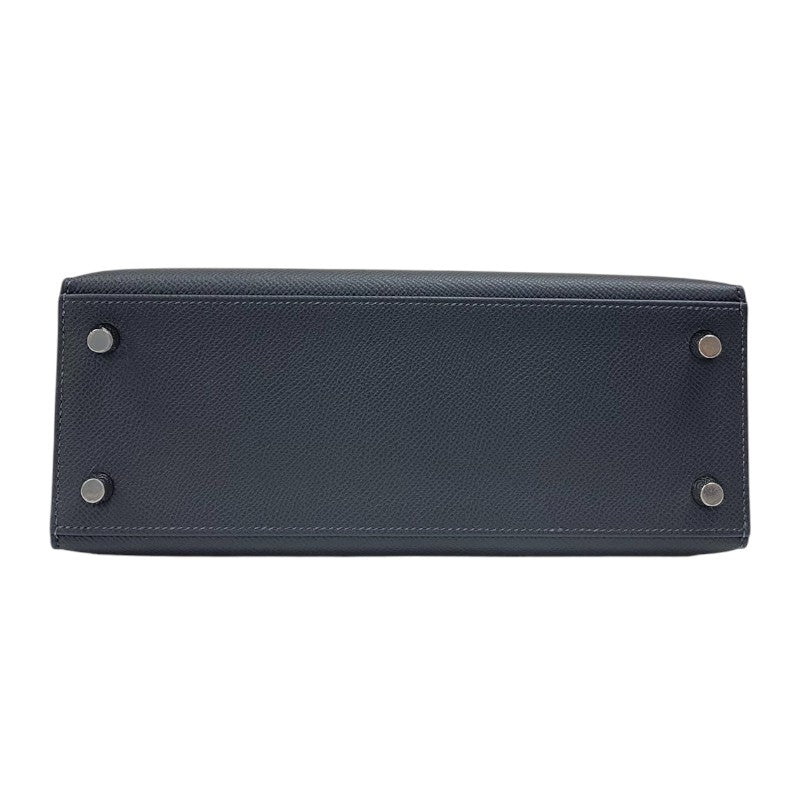 エルメス HERMES ケリー25 トリコロール 外縫い W刻 シルバー金具 エプソン レディース ハンドバッグ ショルダーバッグ