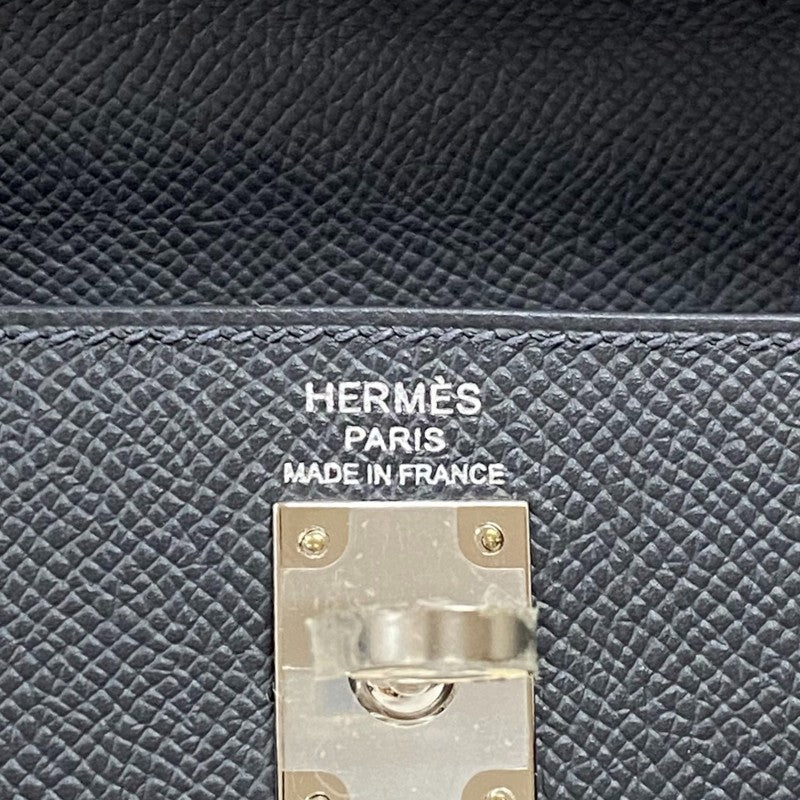 エルメス HERMES ケリー25 トリコロール 外縫い W刻 シルバー金具 エプソン レディース ハンドバッグ ショルダーバッグ