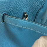 エルメス HERMES バーキン25 □R刻 ターコイズ シルバー金具 トゴ レディース ハンドバッグ