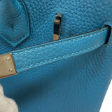 エルメス HERMES バーキン25 □R刻 ターコイズ シルバー金具 トゴ レディース ハンドバッグ