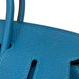 エルメス HERMES バーキン25 □R刻 ターコイズ シルバー金具 トゴ レディース ハンドバッグ