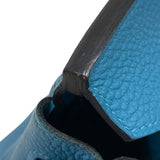 エルメス HERMES バーキン25 □R刻 ターコイズ シルバー金具 トゴ レディース ハンドバッグ