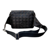 シャネル CHANEL ニュートラベルライン ベルトバッグ A29346 ブラウン ナイロンジャガード レディース ウエストバッグ