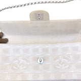 シャネル CHANEL ニュートラベルラインセミショルダーバッグ A15316 ベージュ/シルバー金具 ナイロンジャガード レディース ショルダーバッグ