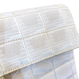 シャネル CHANEL ニュートラベルラインセミショルダーバッグ A15316 ベージュ/シルバー金具 ナイロンジャガード レディース ショルダーバッグ