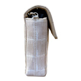 シャネル CHANEL ニュートラベルラインセミショルダーバッグ A15316 ベージュ/シルバー金具 ナイロンジャガード レディース ショルダーバッグ