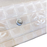 シャネル CHANEL ニュートラベルラインセミショルダーバッグ A15316 ベージュ/シルバー金具 ナイロンジャガード レディース ショルダーバッグ