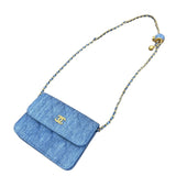 シャネル CHANEL デニムチェーンクラッチ AP1628 デニム ゴールド金具 デニム レディース ウォレットチェーン