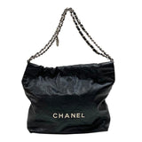シャネル CHANEL CHANEL22 バッグ AS3261 ブラック シルバー金具 シャイニーカーフ レディース ハンドバッグ ショルダーバッグ