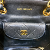 シャネル CHANEL マトラッセチェーンハンドバッグ ブラック/ゴールド金具 ラムレザー レディース ショルダーバッグ