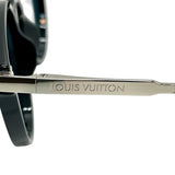 ルイ・ヴィトン LOUIS VUITTON サングラス・LV・ライズ・ラウンド Z1669E ブラック/ブルー/SV金具 GP×プラスチック メンズ サングラス