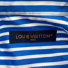ルイ・ヴィトン LOUIS VUITTON モノグラムストライプ長袖シャツ HTS26W ブルー コットン メンズ 長袖シャツ