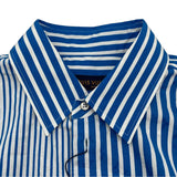 ルイ・ヴィトン LOUIS VUITTON モノグラムストライプ長袖シャツ HTS26W ブルー コットン メンズ 長袖シャツ