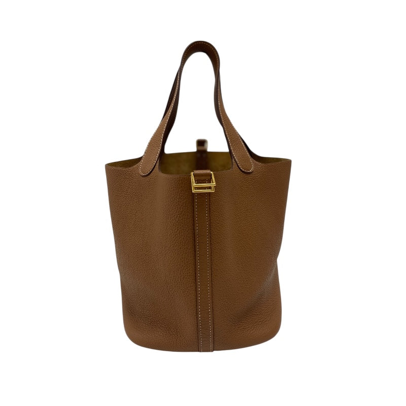 エルメス HERMES ピコタンロックMM D刻 ゴールド ×　GD金具 トリヨン レディース ハンドバッグ