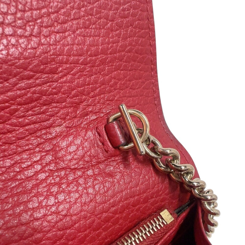 グッチ GUCCI インターロッキングGチェーンウォレット 510314 レッド