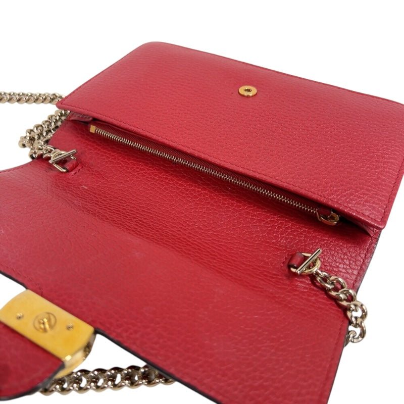 グッチ GUCCI インターロッキングGチェーンウォレット 510314 レッド