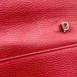 グッチ GUCCI インターロッキングGチェーンウォレット 510314 レッド×GD金具 カーフレザー レディース ショルダーバッグ