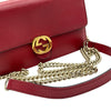グッチ GUCCI インターロッキングGチェーンウォレット 510314 レッド×GD金具 カーフレザー レディース ショルダーバッグ