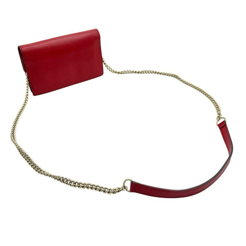 グッチ GUCCI インターロッキングGチェーンウォレット 510314 レッド