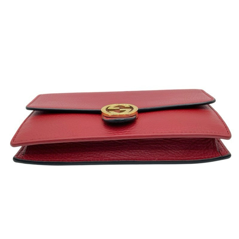 グッチ GUCCI インターロッキングGチェーンウォレット 510314 レッド