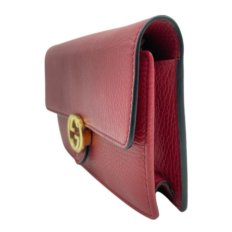 美品♪GUCCI グッチ インターロッキングG ウォレットバッグ中古 中古・古着通販】GUCCI (グッチ) インターロッキングG チェーン