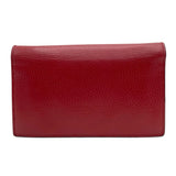 グッチ GUCCI インターロッキングGチェーンウォレット 510314 レッド×GD金具 カーフレザー レディース ショルダーバッグ