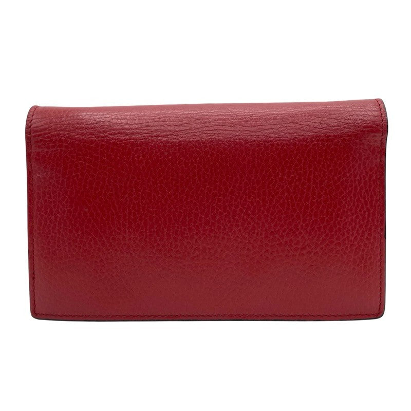 グッチ GUCCI インターロッキングGチェーンウォレット 510314 レッド×GD金具 カーフレザー レディース ショルダーバッグ グッチ GUCCI インターロッキングGチェーンウォレット 510314 レッド