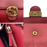 グッチ GUCCI インターロッキングGチェーンウォレット 510314 レッド×GD金具 カーフレザー レディース ショルダーバッグ