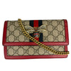 グッチ GUCCI GGスプリームビーチェーンウォレット 176079 ブラウン×レッド GGスプリーム レディース ショルダーバッグ