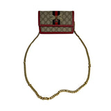 グッチ GUCCI GGスプリームビーチェーンウォレット 176079 ブラウン×レッド GGスプリーム レディース ショルダーバッグ