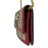 グッチ GUCCI GGスプリームビーチェーンウォレット 176079 ブラウン×レッド GGスプリーム レディース ショルダーバッグ