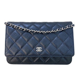 シャネル CHANEL マトラッセチェーンウォレット AP0250 30番台 ブラック SV金具 キャビア レディース ウォレットチェーン