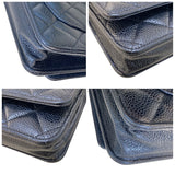 シャネル CHANEL マトラッセチェーンウォレット AP0250 30番台 ブラック SV金具 キャビア レディース ウォレットチェーン