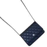 シャネル CHANEL マトラッセチェーンウォレット AP0250 30番台 ブラック SV金具 キャビア レディース ウォレットチェーン