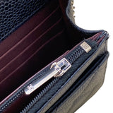 シャネル CHANEL マトラッセチェーンウォレット AP0250 30番台 ブラック SV金具 キャビア レディース ウォレットチェーン