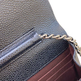 シャネル CHANEL マトラッセチェーンウォレット AP0250 30番台 ブラック SV金具 キャビア レディース ウォレットチェーン