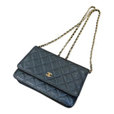 シャネル CHANEL マトラッセチェーンウォレット AP0250 ブラック GD金具 キャビアスキン レディース ウォレットチェーン