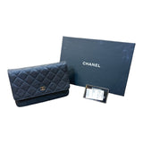 シャネル CHANEL マトラッセチェーンウォレット AP0250 ブラック GD金具 キャビアスキン レディース ウォレットチェーン